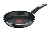 Tefal Hard Titanium Essential Bratpfanne 28 cm, Antihaftversiegelung, Thermo-Signal bei idealer Brattemperatur, spülmaschinengeeignet , nicht induktionsgeeignet, Made in France, C38806