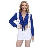 LIKUNGOU Star Football Cheerleader Kostüm Uniform High School Cowgirl Cheerleading Cheer Outfit Frauen (S)