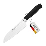 GROSSMAN® 003HC | Santoku Messer 29,2 cm | Ultrascharfer Küchenmesser | Deutschem Edelstahl Klinge 15,5 cm | mit Ergonomischen Griff 13,7 cm (163 Gramm)