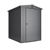 Hoggar - Metall Mallorca Gartenhaus - 2,57 M2 - L179 x B144 x H193cm - Stärke 0,40 - 10 Jahre Garantie