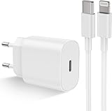 iPhone Ladegerät mit Ladekabel Schnellladekabel Original 2M, USB C Power Adapter Schnellladegerät Type C Ladestecker Netzteil mit Lightning Kabel für iPhone 14/13/12/11/iPad/XS/SE/Pro Max/Mini