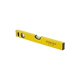 Stanley Wasserwaage Klassik (40 cm Länge, horizontale/vertikale Libelle, Schockabsorber, Genauigkeit ±0.5mm/m) STHT1-43102