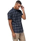 Jack Wolfskin Herren Highlands Shirt M Hemd, Night Blue Checks, L