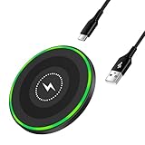 15W Induktive Ladestation Wireless Charger, Kabelloses Handy Ladegerät Schnelles LadePad für Google Pixel 9 8 Pro 7 7a 6 5XL, Samsung Galaxy S24 Ultra/S23+/S22/S21 FE/S20/S9/S8, iPhone 16/15/14/13/12