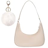 LQSCJS Umhängetasche Damen Handtasche, Umhängetasche Tasche, y2k Shoulder Bag, 90er Jahre Umhängetasche Damen, Handtasche Vintage für Frauen Dating Reisen Party Einkaufe (Beige-4)