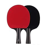 Tischtennis-Set, Tischtennisschläger-Set, 5-Sterne-Profi-Ping-Pong-Schläger, geeignet für Schulen, Familien, Sportvereine/Doppelschläger/Langer Griff