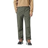 tectop Herren-Wanderhose mit Fleece-Futter, wasserdicht, Softshell-Hose, schmal, mit Taschen, Outdoor, Jagd, Schnee, Ski, Board, warm, Grau / Grün, Klein