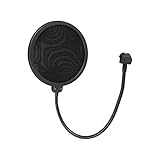 Pop Filter,Pop-filter Mikrofone,Mikrofon Popschutz, Mikrofon Mask Shield 15 * 55cm zweilagiger Recording Blowout Preventer, Studiomikrofon,Rauschen Herausfiltern,Anwendbar auf k Songs, Aufnahmen