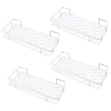 Pmkvgdy 4X Regal Dusch Regal Adhesive Aluminium Dusch Wagen für Shampoo Halter KüChe Rack Lagerung Organizer