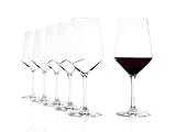 Stölzle Lausitz Bordeaux Glas Revolution 6er-Set I 650ml Rotweingläser optimal für Bordeauxwein I Extra dünne Bordeauxgläser I Spülmaschinenfeste Weinkelche mit maximaler Geschmacksentfaltung