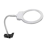 Bildschirmlupe Clip Typ mit LED-Licht Metall Desktop LED Leselupe Silber 2,5x/5x Lupe mit LED Licht