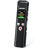 MECHEN 64GB Diktiergerät Digital, 1536kbps Aufnahmegerät mit MP3-Player, HD-Klangqualität, Rauschunterdrückung Voice Recorder mit Sprachsteuerung Aufnahmefunktion für Vortrag Treffen