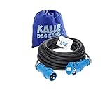 KALLE DAS KABEL CEE Verlängerungskabel 230V Campingkabel - Hochwertige Campingleitung für Wohnwagen & Wohnmobile - Outdoor Caravan-Stromkabel mit Schutzart IP44 - H07RN-F 3G 2,5mm² 20 Meter