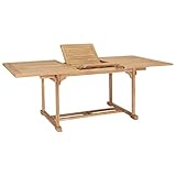 Auszieh-Gartentisch Ausziehtisch Garten Esstisch ausziehbar Holztisch 150-200 x 100 x 75 cm Massivholz Teak