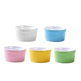 OKUMEYR 5St Souffle-Backschale Dessertschalen kochgeschirr suppenschalen tapasschalen suppenschüssel Kuchen-Kit Porzellanförmchen Porzellanschale Backschalen Obst-Servierschalen Keramik