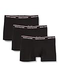 Tommy Hilfiger Herren 3er Pack Boxershorts Trunks Unterwäsche, Schwarz (Black), XXL