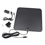 BOOBRIE DVB-T2/DVB-T TV Antenna TV-Antenne Amplified HD Digital Indoor TV Antenne 100 Meilen Reichweite mit Verstärker Signal Booster für 4K 1080P Ultra HD Stärkerer Empfang TV-Signale freie Kanäle