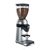 GRAEF Kaffeemühle CM800, Kegelmahlwerk aus Edelstahl, 40 Mahlgradeinstellungen, abnehmbarer 350g Kaffeebohnenbehälter, Antistatik-Einsatz, Grind on Demand Funktion, Aluminiumgehäuse silber