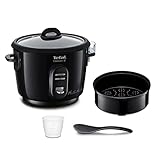 Tefal RK102811 Reiskocher Classic | Elektrisch | Automatische Programme | Warmhaltefunktion | 3L Fassungsvermögen | Dampfgarfunktion | schwarz-metallic