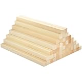 BUYGOO 50Pcs Holzstäbe Quadratisch Holzstäbchen zum Basteln,25x1x1cm Holzblock aus Lindenholz,Holzleisten zum Basteln,Holzleisten Quadratisch,Holzstäbchen für Heimwerker Schnitzen Basteln DIY Handwerk