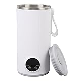 Reise-Wasserkocher, 340 Ml Fassungsvermögen, 6 Tragbare Wasserkocher mit Temperaturregelung, Automatisches Mischen, USB-C-Schnelllade-Wasserkocher, Edelstahl-Warmwasserbereiter