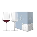 Zwiesel Glas Bordeaux Rotweinglas Vervino (2-er Set), edle Bordeauxgläser für Rotwein, spülmaschinenfeste Tritan®-Kristallgläser, Made in Germany (Art.-Nr. 122170)