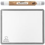 Backefix 40x30 cm Original Backfolie wiederverwendbar Silikon Backmatte BPA frei - einfach, umweltbewusst und gesund backen, spülmaschinenfest