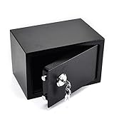 Qussse Minitresor Safe, Minisafe mit Schloss Mini Safe Tresor Wandsafe Möbeltresor Wandtresor für Zuhause