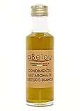 aBeiou. Weißes Trüffelöl 100ml extra Gourmet-Produkt 100% italienisches natives Olivenöl extra aromatisiert mit weißem Trüffel Handwerker vegan vegetarisch ideal zum Verschenken und Kochen.