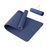 Good Nite Gymnastikmatte Yogamatte Fitnessmatte Rutschfest Trainingsmatte Sport Turn Matten Pilates Matte Bodenturnmatte Mit Tragegurt 183 x 61 x 1 cm (Marine)