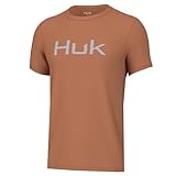 HUK Youth Performance Fishing Logo Tee Kurzarm T-Shirt für Kinder Sunburn