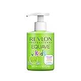 REVLON PROFESSIONAL EQUAVE Kids Apple Shampoo, 300 ml, sanftes Kindershampoo mit feuchtigkeitsspendender Gel-Formel, angereichert mit Vitamin B, Haarshampoo speziell für die Haare von Kindern