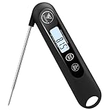 DOQAUS Grillthermometer Digitales Bratenthermometer Fleischthermometer Thermometer Kochen Küchenthermometer mit 3s Sofortiges Auslesen&Langer Sonde,für Braten,Kochen,Grillen,BBQ,Backen-Schwarz