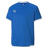 PUMA Unisex Kinder Teamliga Jersey Jr Shirt, Electric Blue Lemonade-puma White, 152 EU