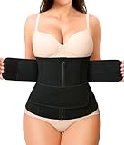 Bafully Unterbrust Korsett Waist Trainer Cincher Sports Taillenformer Bauchweg Gürtel Neoprone Taillenmieder Body Shaper (Schwarz, M)