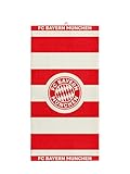 FC Bayern München | Duschtuch| Handtuch | Badetuch | Rot-Weiß | 140 x 70 cm