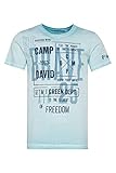 Camp David Herren Rundhalsshirt Inside Oil Dyed mit Prints