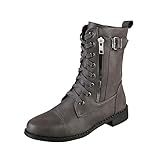 Stiefel Stiefel Schuhe Reißverschluss für Frauen Ferse Seite Stiefel Stiefel Chunky Booties Motorradritter Damenstiefel Damen Gummi Vital Schuhe Damen Pantolette 39