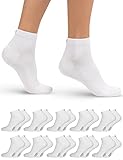 OCERA 10 Paar Kurzschaft Socken für Damen & Herren (unisex) in verschiedenen Farben - Weiß 35/38