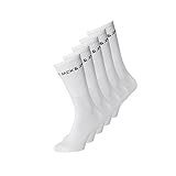 JACK & JONES Jungen Jacbasic Logo Tennissock 5 Pack Noos Jnr Socken, Weiß, 33-37 EU