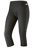 Gonso Lecce, Damen Fahrradhose 3/4, Radtight mit Relax Gel Comfort Sitzpolster, Hohe Bewegungselastizität und Komfortbund, Enganliegende Passform, Schwarz, Gr.42