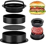 Burgerpresse, 4-in-1 Burger Maker Machine, Antihaft-gefüllte Mini-Burgerpresse, Hamburger Patty Maker Formen, verwendet, um Rind Hamburger Patties Sliders BBQ zu machen