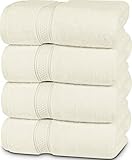 Utopia Towels - Badetücher-Set, Elfenbein – Premium 600 g/m² 100% ringgesponnene Baumwolle – schnell trocknend, sehr saugfähig, weiche Handtücher, perfekt für den täglichen Gebrauch (4er-Pack)