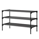 Kitsure Schuhregal für den Eingangsbereich - Stabiler & langlebiger Schuhschrank für den Schrank, platzsparendes schuhablage, Medium Shoe Rack, Black