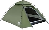 Lumaland Pop Up Camping Zelt | 2-3 Personen Kuppelzelt 215 x 195 x 120 cm| 4 Jahreszeiten Igluzelt | Outdoor Trekking & Festival Wurfzelt | Leicht, Wasserdicht & Robust [Grün]