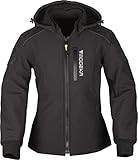 Modeka Clarke Damen Motorrad Textiljacke, schwarz, 42