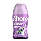 MORE Zerup, Johannisbeere, 65 ml, für bis zu 8 l Fertiggetränk, zuckerfreier Sirup mit echten Fruchtextrakten, vegan, zero Kalorien - made in Germany