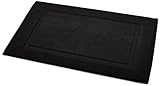 Amazon Basics rechteckiger Bordüre Badezimmer matte, 100% Baumwolle (1.200 g/m²), 51 x 79 cm, Schwarz