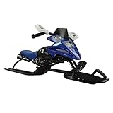 Schneeschlitten Skischlitten Snowboard mit Bremsen, Winterschlitten Rennrodel bis 80kg lenkbarer Schlitten für Kinder und Jugendliche Blau