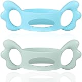 ZKGYUS 2Pack Babyflaschen Griffe, Flaschengriff Halter, Baby Flaschengriffe Silikon, Weithals Babyflaschengriffe, Baby Silikon Flaschengriffe für Baby Kleinhand Greifdesign, Außendurchmesser über 6 cm